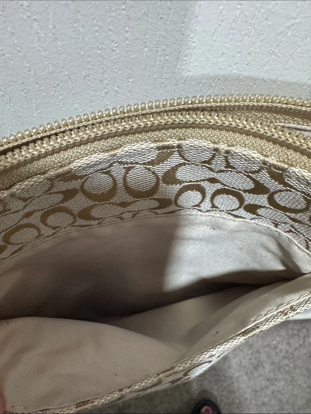 Coach Signature File Crossbody Bag Khaki White Snake Embossed Trim